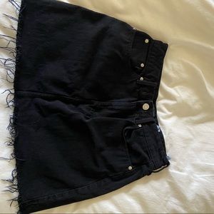 Zara black jean skirt